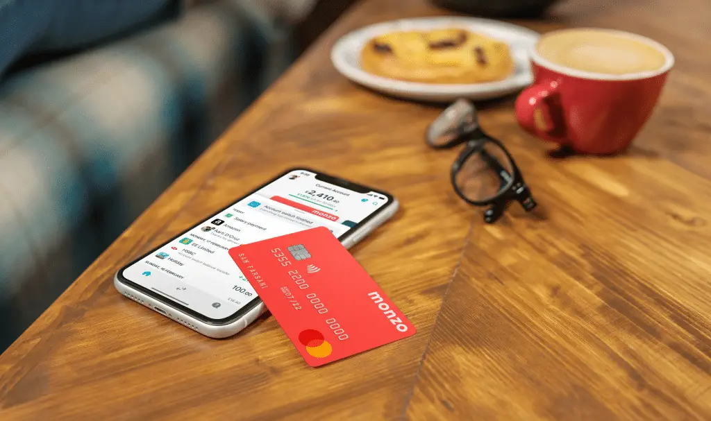 budgeting apps - monzo current account