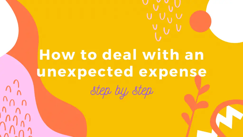 how to deal with an unexpected expense