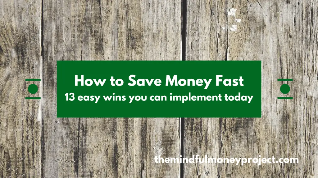 how to save money fast uk