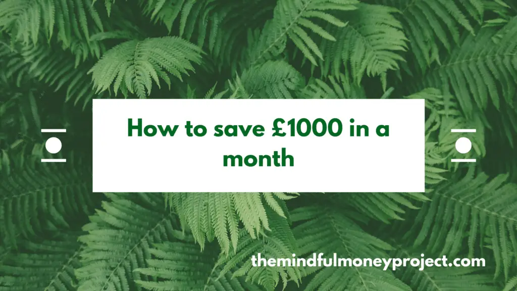 how to save 1000 a month