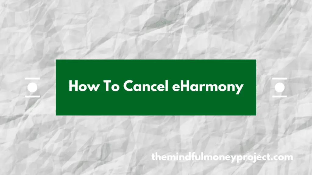 how to cancel eharmony