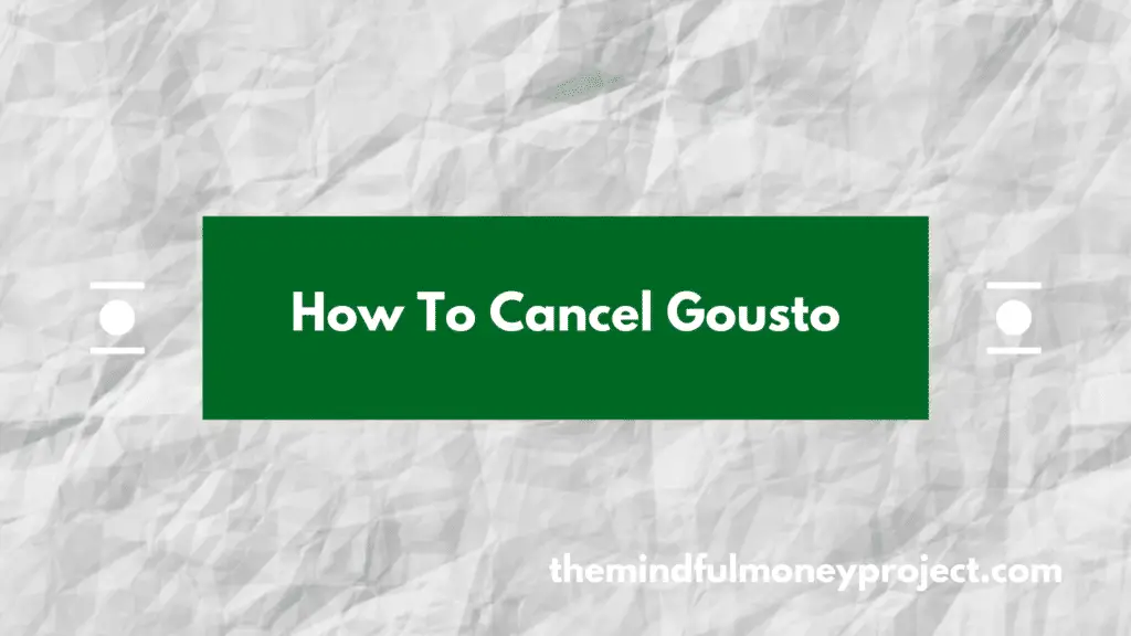 how to cancel gousto subscription uk